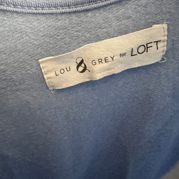 Lou and Grey for The Loft Signature Soft Periwinkle Tank Soft Short Romper L - Picture 3 of 6